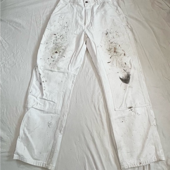 Carhartt White Distressed Pants - Picture 1 of 4